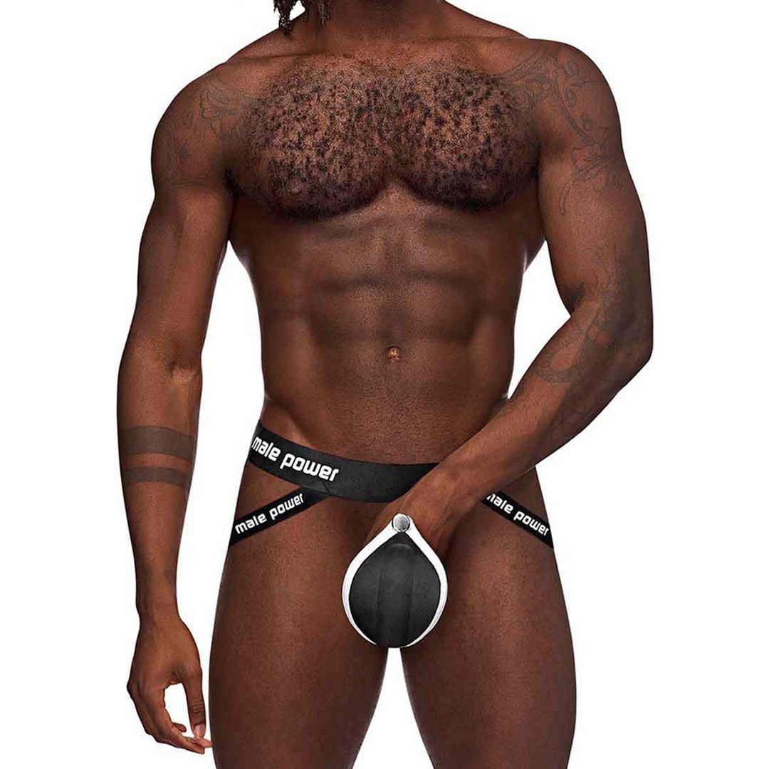 Male Power Helmet Jock L/XL - Satijn Afgewerkt en Gewatteerd - EroticToyzJocksMale Power