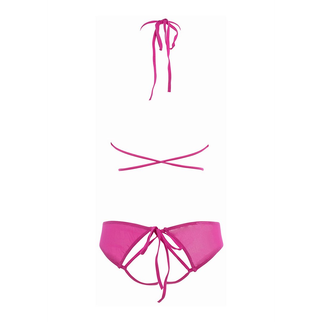 Marley - XL - Hot Pink - EroticToyzProducten,Lingerie,Lingerie voor Haar,2 - Delige Set,Strings en Slipjes,,VrouwelijkAllure