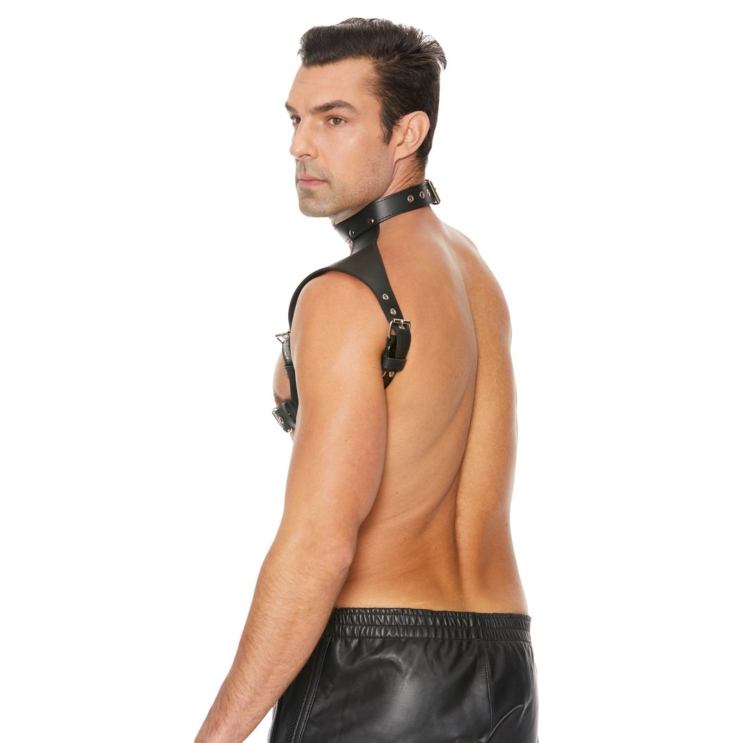 Men's Harness with Collar - One Size - EroticToyzProducten,Toys,Fetish,Harnassen,,MannelijkOuch! by Shots