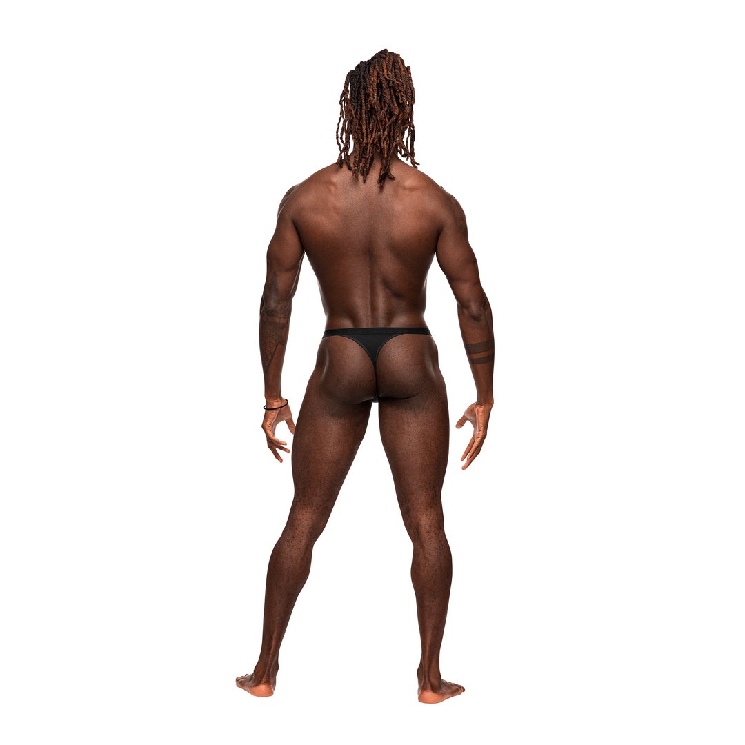 Micro V Thong - M - Black - EroticToyzProducten,Lingerie,Lingerie voor Hem,Strings,,MannelijkMale Power