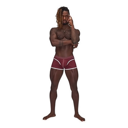 Mini Short - L - Burgundy - EroticToyzProducten,Lingerie,Lingerie voor Hem,Boxershorts,,MannelijkMale Power