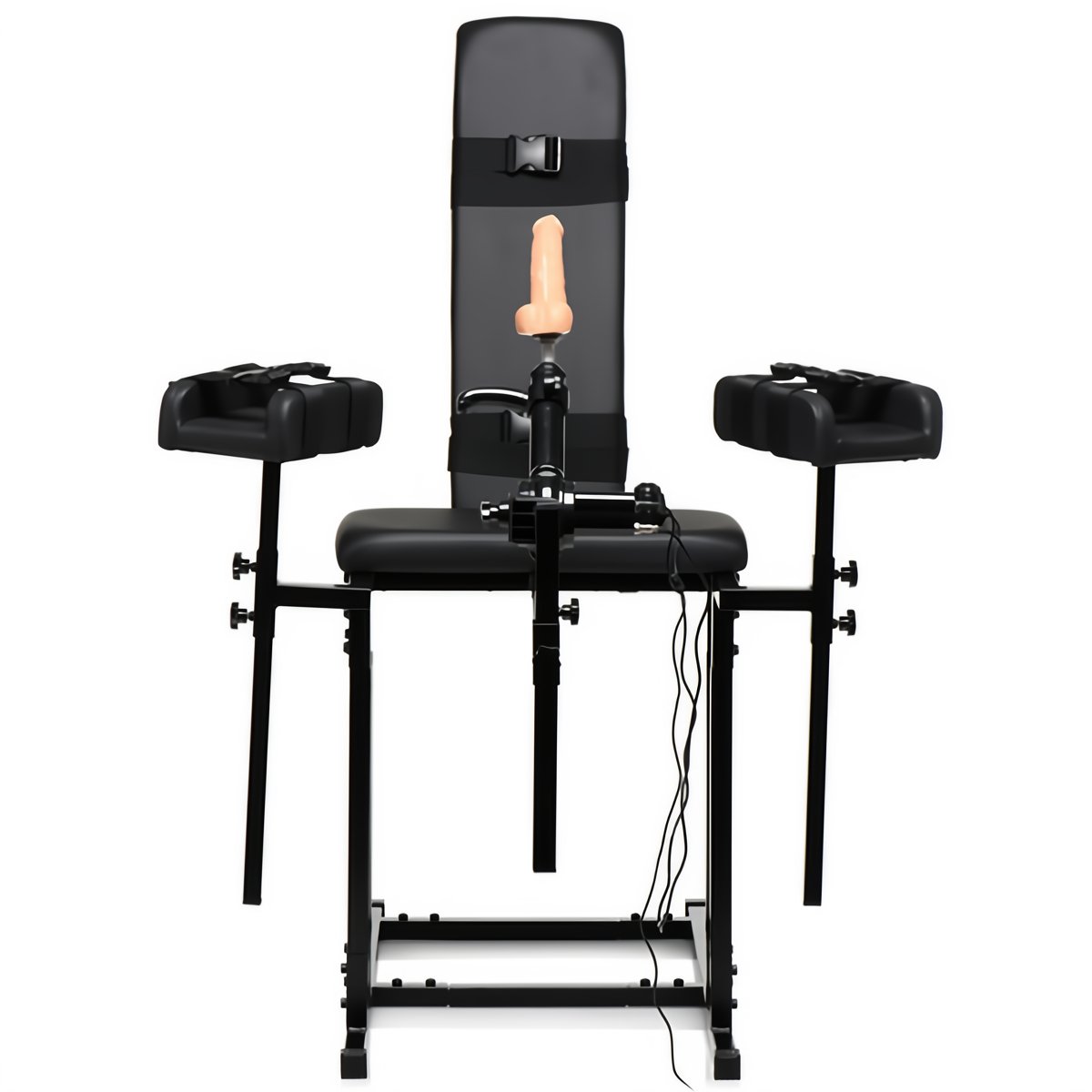 Bondage Stoel met Seks Machine - Zwart - Pleasureplay SeksmachinesXR Brands
