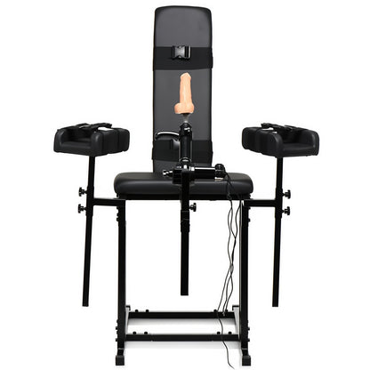 Bondage Stoel met Seks Machine - Zwart - Pleasureplay SeksmachinesXR Brands