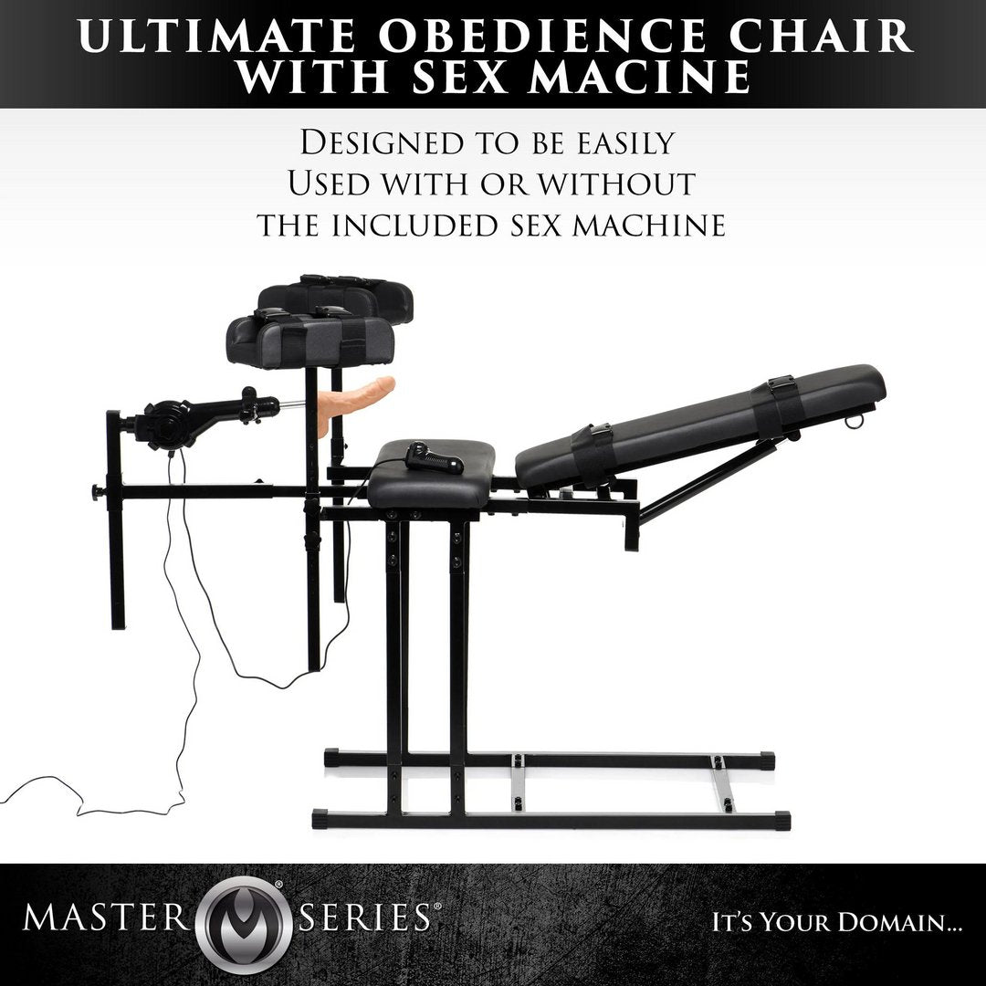 Bondage Stoel met Seks Machine - Zwart - Pleasureplay SeksmachinesXR Brands