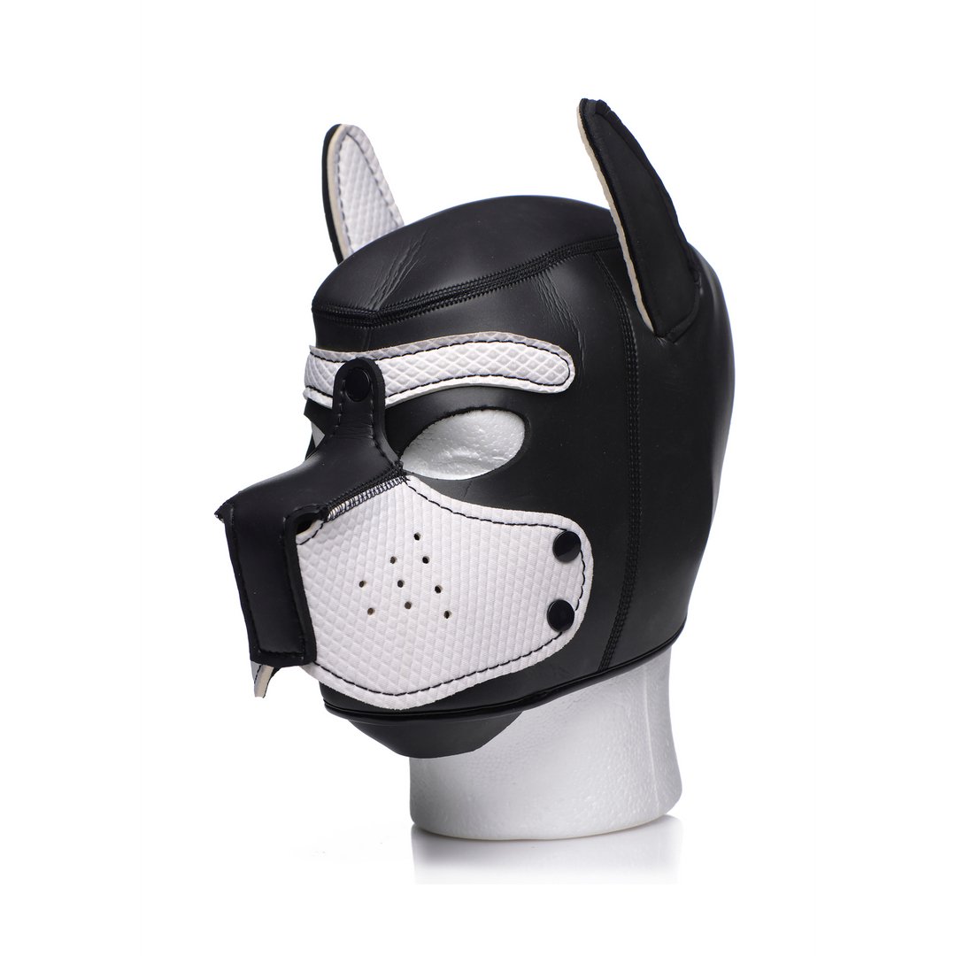 Neopreen Puppymasker met Verwijderbare Muilkorf en Buigbare Oren - EroticToyzProducten,Toys,Fetish,Maskers,Fetish Masker,,GeslachtsneutraalXR Brands