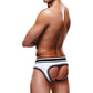 Open Briefs - Wit Met Zwart - Pleasureplay BriefsProwler