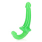 Strapless Dildo Met Zuignap - Glow In The Dark 13,5 cm - Pleasureplay StraplessRealRock by Shots