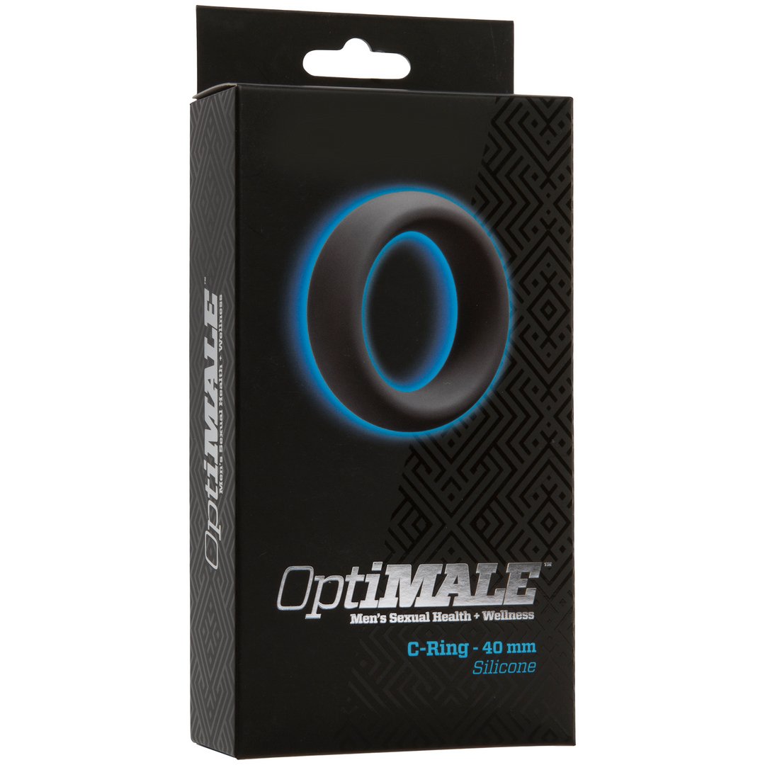 OptiMALE Cock Ring 40 mm - Zwart Siliconen - EroticToyzCockringenDoc Johnson