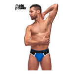 Panel Thong - M - Blauw - Retro Sport Collectie - EroticToyzProducten,Lingerie,Lingerie voor Hem,Strings,,MannelijkMale Power