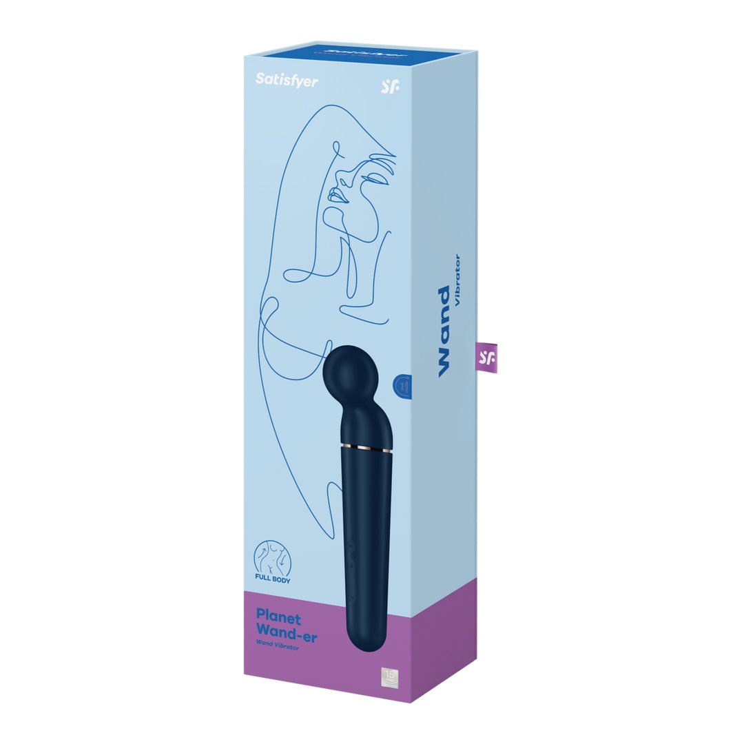 Planet Wand - er Massager - Blauw en Roségoud - EroticToyzProducten,Toys,Vibrators,Massagetoestellen Wands,,GeslachtsneutraalSatisfyer