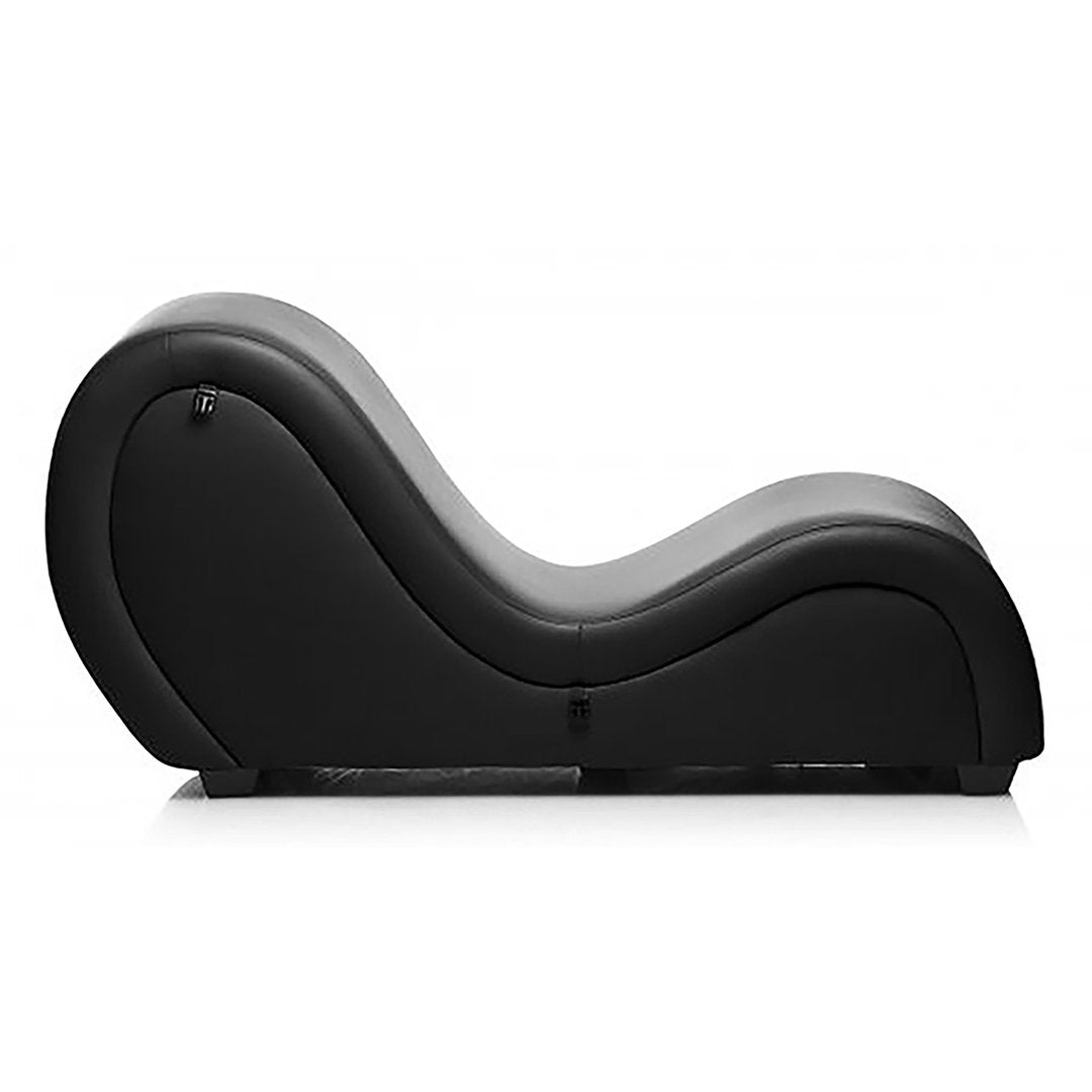 'PlayHard Luxe Sex Chaise Lounge Met Riemen - Zwart' - EroticToyzMeubelsXR Brands