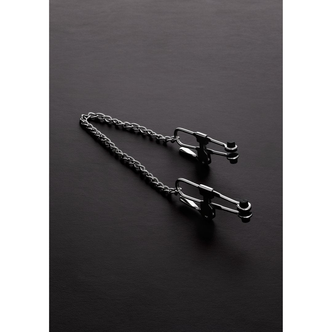 Tepelklemmen Met Ketting - Verstelbaar - Pleasureplay TepelklemmenSteel by Shots