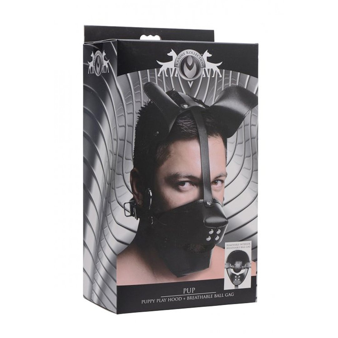 Pup Play Puppy Masker met Ademend Balknevel - Zwart - EroticToyzFetish MaskerXR Brands