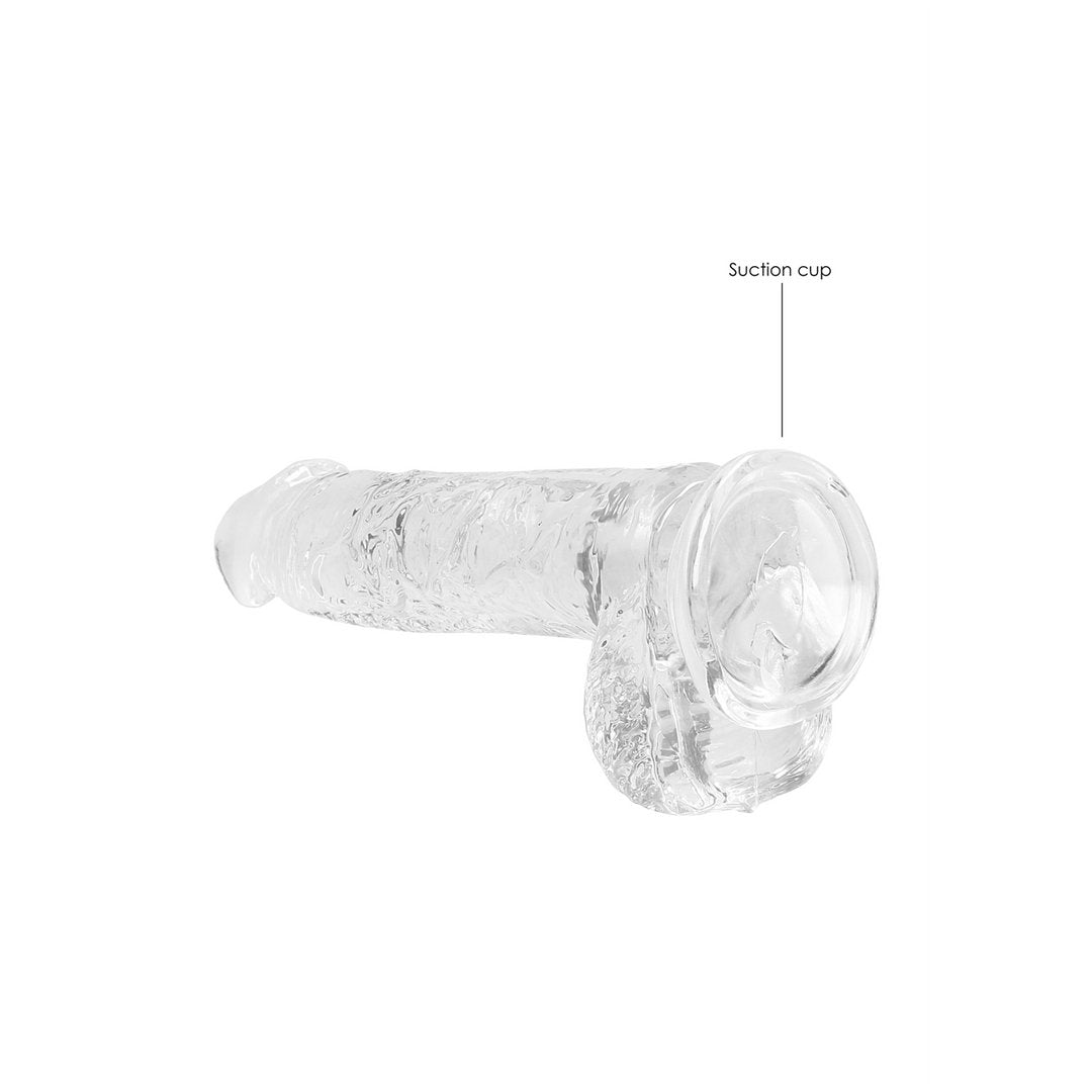 Realistische Dildo met Ballen - 15 cm - REALROCK CRYSTAL CLEAR - EroticToyzProducten,Toys,Dildos,Realistische Dildo's,,GeslachtsneutraalRealRock by Shots