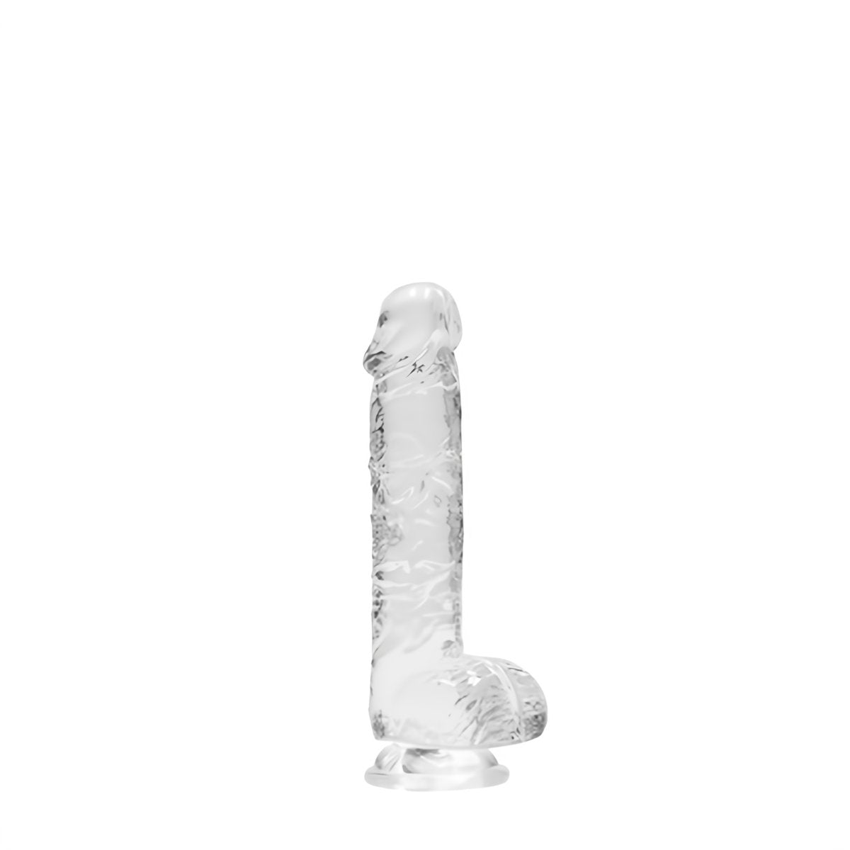 Realistische Dildo met Ballen - 15 cm - REALROCK CRYSTAL CLEAR - EroticToyzProducten,Toys,Dildos,Realistische Dildo's,,GeslachtsneutraalRealRock by Shots