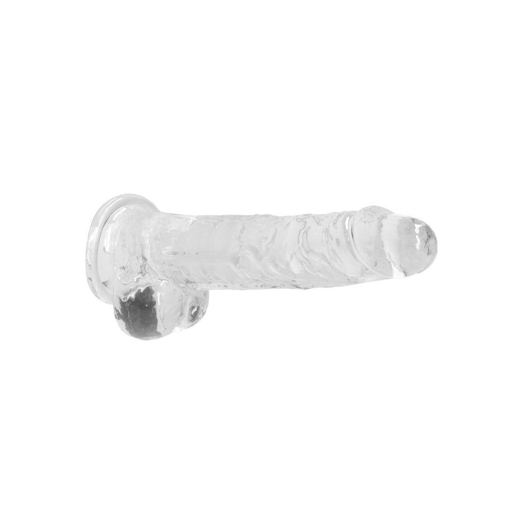 Realistische Dildo met Ballen - 21 cm - REALROCK CRYSTAL CLEAR - EroticToyzProducten,Toys,Dildos,Realistische Dildo's,,GeslachtsneutraalRealRock by Shots