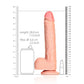 Realistische Dildo met Ballen en Zuignap - 25,5 cm - Ultra Realistische Huid - EroticToyzProducten,Toys,Dildos,Realistische Dildo's,,GeslachtsneutraalRealRock by Shots