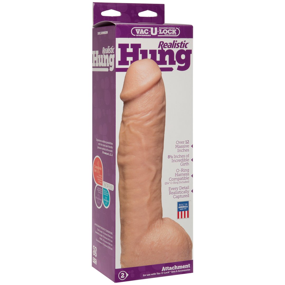 Realistische Hung Dildo - 32 cm - Lichaamsveilig PVC met Antibacteriële Formule - EroticToyzProducten,Toys,Dildos,Realistische Dildo's,Voorbinddildo's,Voorbinddildo's,,GeslachtsneutraalDoc Johnson