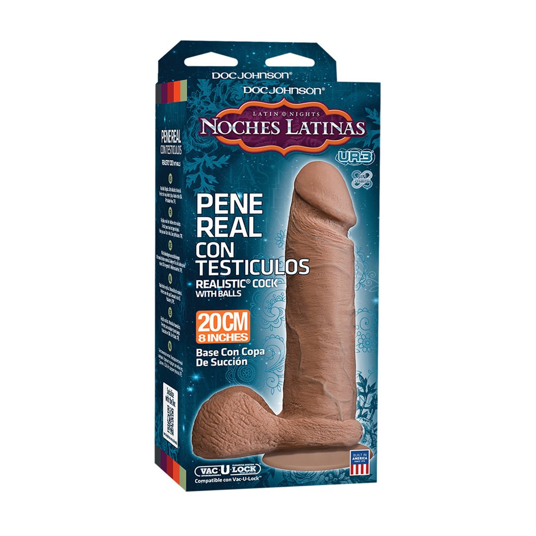 Realistische ULTRASKYN Cock met Ballen - Dildo 20 cm - EroticToyzProducten,Toys,Dildos,Realistische Dildo's,Voorbinddildo's,Voorbinddildo's,,GeslachtsneutraalDoc Johnson