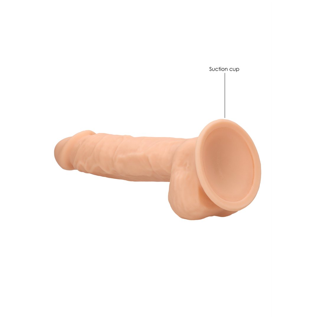 Silicone Dildo Met Ballen En Zuignap - 23 cm - Pleasureplay Realistische Dildo'sRealRock by Shots
