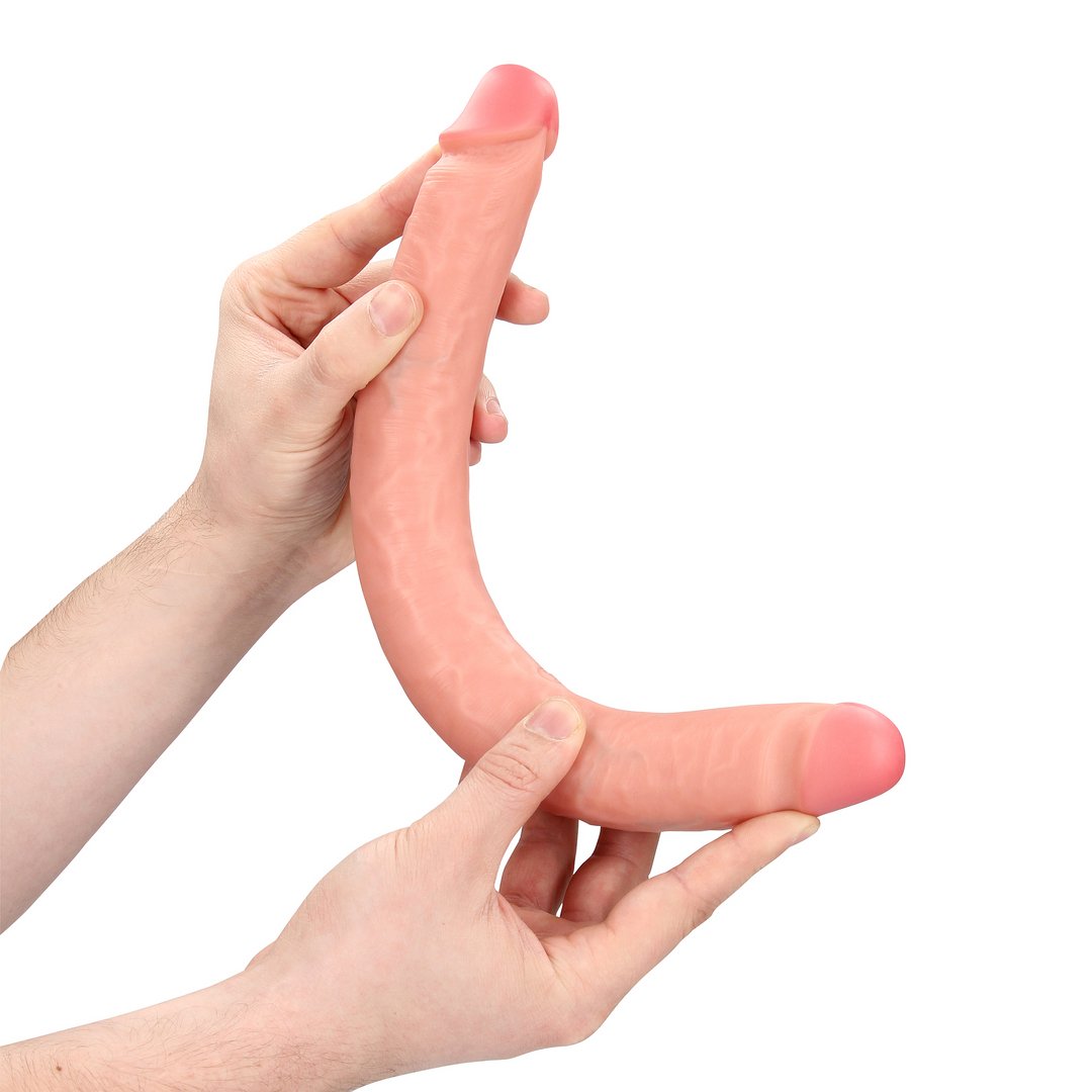 RealRock Slank Dubbelzijdige Dildo 35,6 cm - Vleeskleurig - EroticToyzDubbele Dildo'sRealRock by Shots