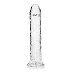 Rechte Realistische Dildo met Zuignap - 23 cm - Transparant Genot - EroticToyzProducten,Toys,Dildos,Realistische Dildo's,,RealRock by Shots