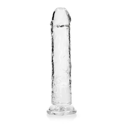 Rechte Realistische Dildo met Zuignap - 23 cm - Transparant Genot - EroticToyzProducten,Toys,Dildos,Realistische Dildo's,,RealRock by Shots