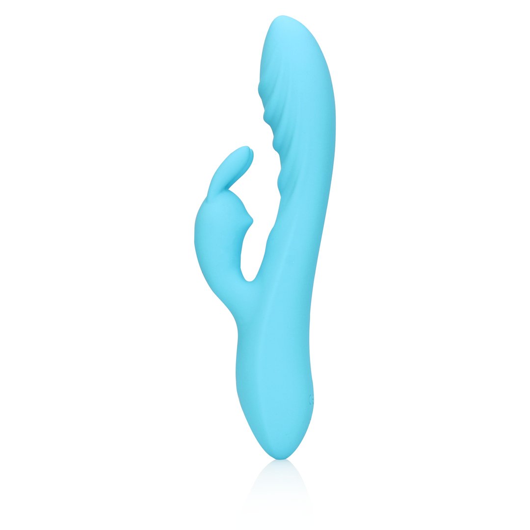 Ribbed Ultra Zachte Silicone Rabbit Vibrator - Glacial Blue - EroticToyzProducten,Toys,Vibrators,Rabbit Vibrators,,VrouwelijkLoveline by Shots