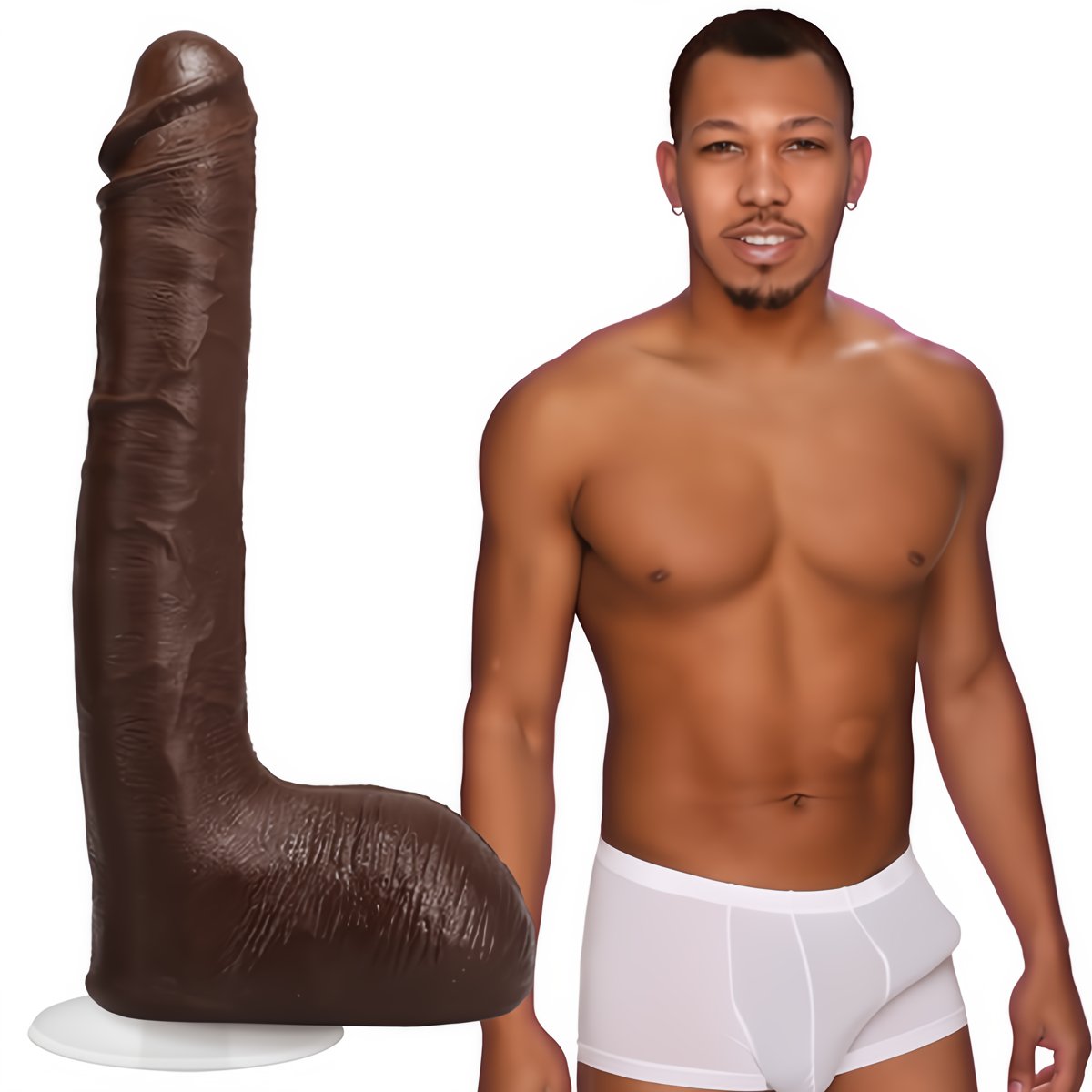 Ricky Johnson - Handgemaakte ULTRASKYN Dildo 25 cm - EroticToyzProducten,Toys,Dildos,Realistische Dildo's,Voorbinddildo's,Voorbinddildo's,,GeslachtsneutraalDoc Johnson