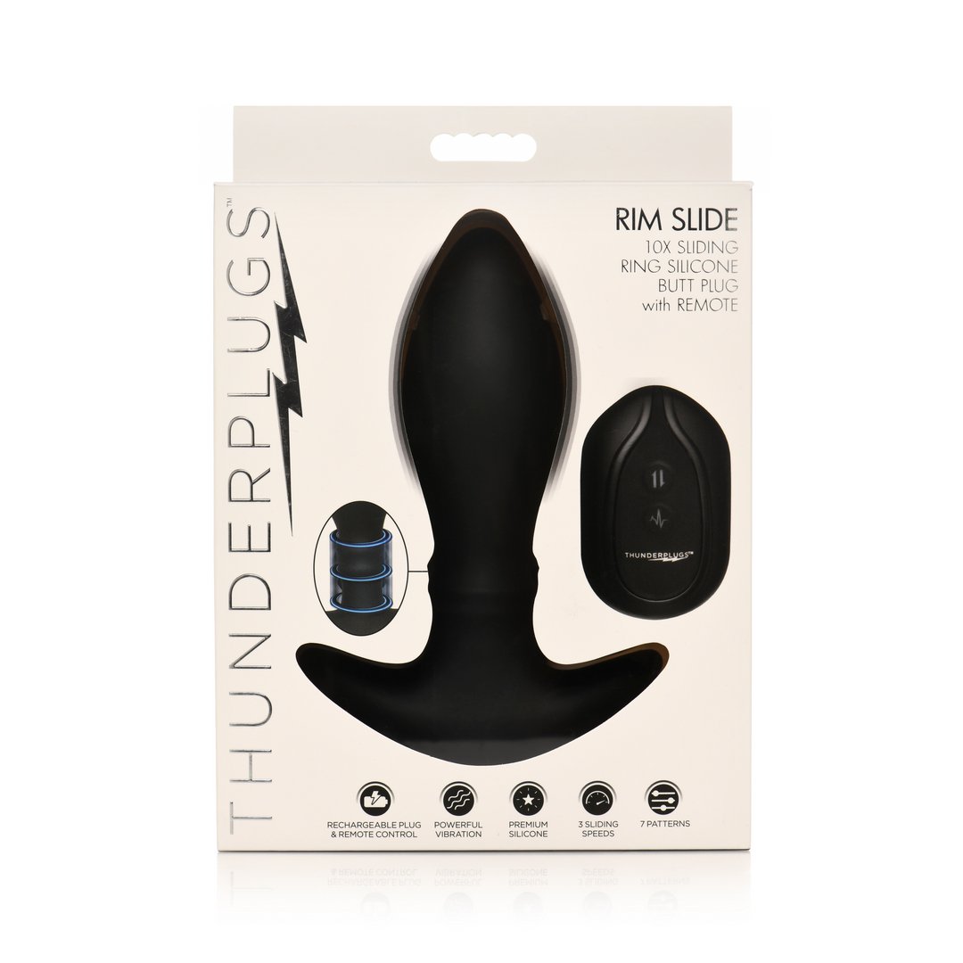 Rim Slide - Siliconen Schuivende Ring Buttplug - Zwart - EroticToyzProducten,Toys,Anaal Toys,Buttplugs Anale Dildo's,Buttplugs Anale Dildo's Vibrerend,Nieuwe Producten,,GeslachtsneutraalXR Brands