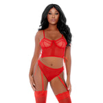 Ring Me Up - Bustier Set met Lacing - S - EroticToyzProducten,Lingerie,Lingerie voor Haar,2 - Delige Set,Outlet,,VrouwelijkForplay