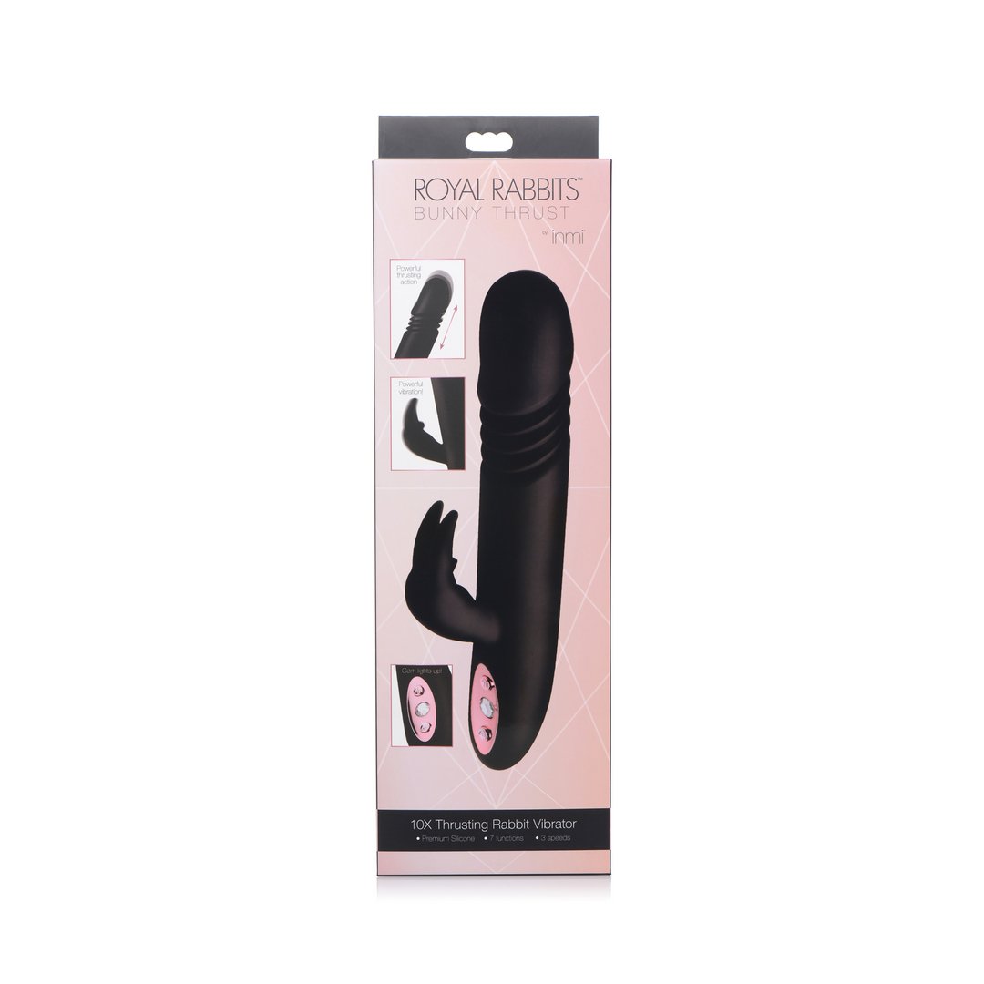 Royal Rabbits Thrusting Rabbit Vibrator - Paars - EroticToyzRabbit VibratorsXR Brands