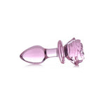 Roze Roos - Glazen Buttplug Medium - Lichaamsveilig en Breukvast - EroticToyzProducten,Toys,Anaal Toys,Buttplugs Anale Dildo's,Buttplugs Anale Dildo's Niet Vibrerend,,GeslachtsneutraalXR Brands