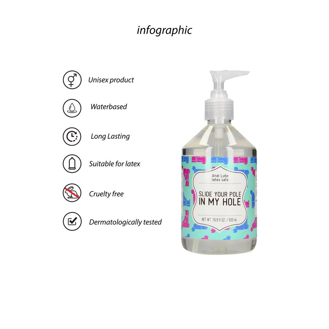 S - line Anal Lube - Sensationeel Anale Glijmiddel - 500 ml - EroticToyzProducten,Veilige Seks, Verzorging Hulp,Glijmiddelen,Glijmiddelen op Waterbasis,,GeslachtsneutraalS - Line by Shots