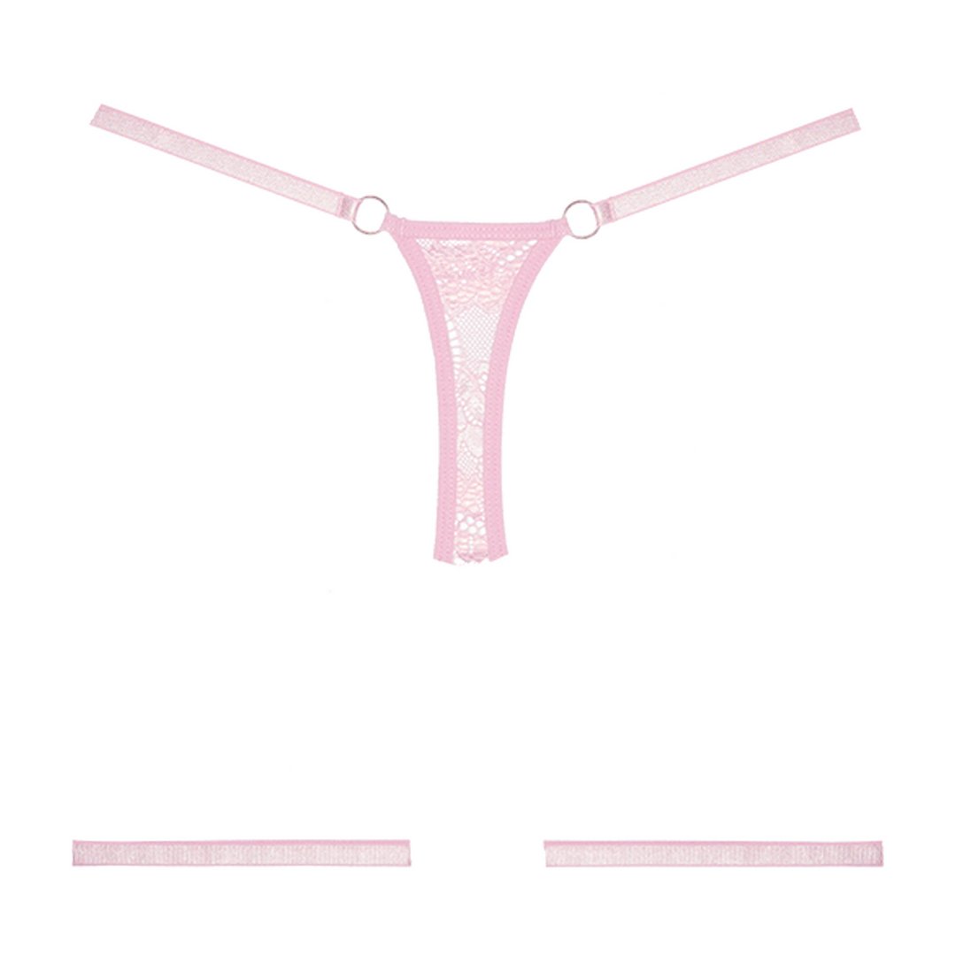 Say it with Garters Verleidelijke Kanten String - Roze OS - EroticToyzStrings en SlipjesAllure