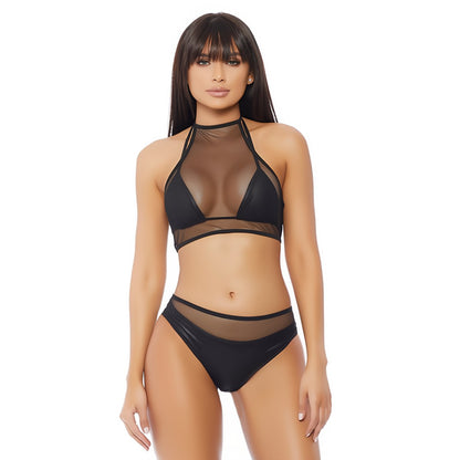 Sexy Elegantie Mesh Top en Panty Set - Zwart - EroticToyz2 - Delige SetForplay