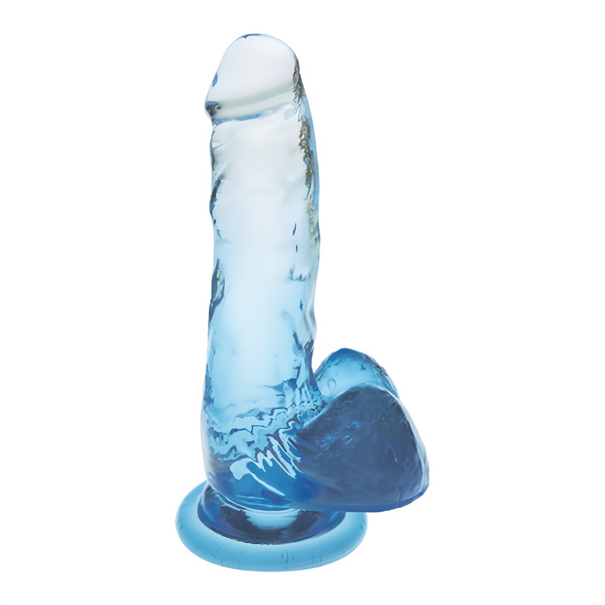 Shades Medium Dildo met Zuignap 17,8 cm - Aqua Blauw Verloop - EroticToyzRealistische Dildo'sIcon Brands