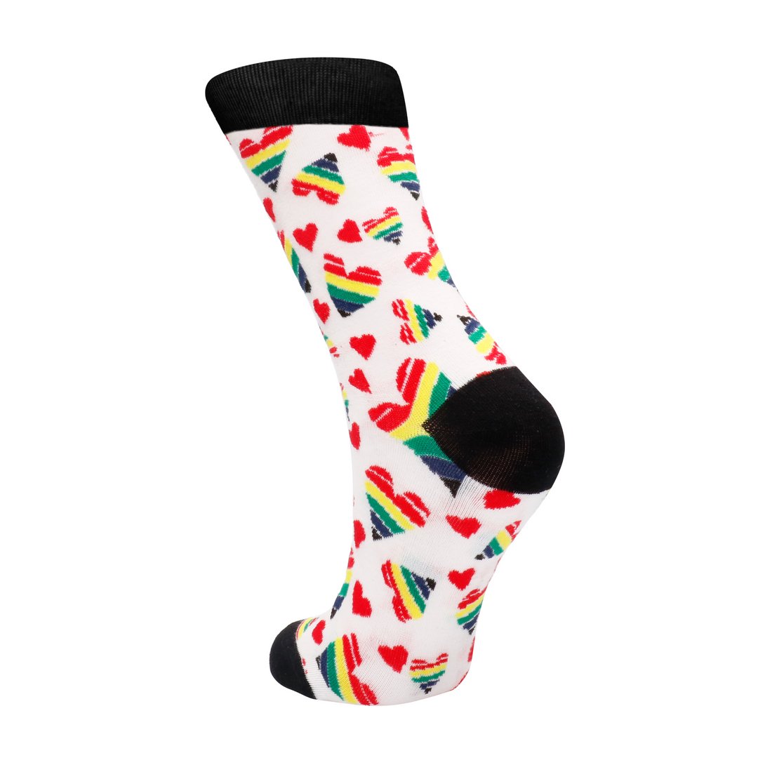 SHOTS Happy Hearts Comfortabele Uniseks Sokken - Maat 42 - 46 - EroticToyzSokkenSexy Socks by Shots