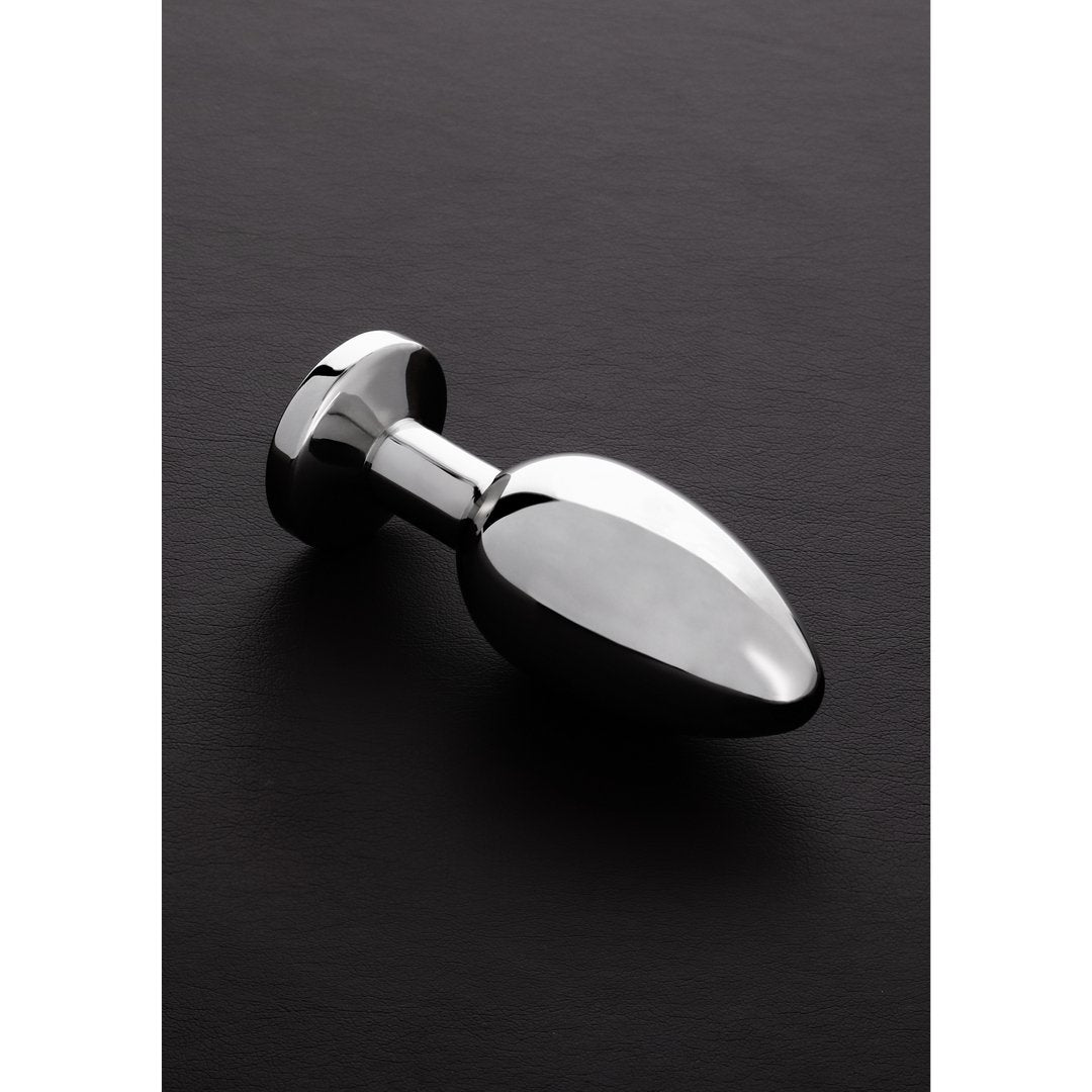 Butt Plug met Edelsteen - Groot 3,8 cm - Zilver - Pleasureplay Buttplugs Anale Dildo's Niet VibrerendSteel by Shots