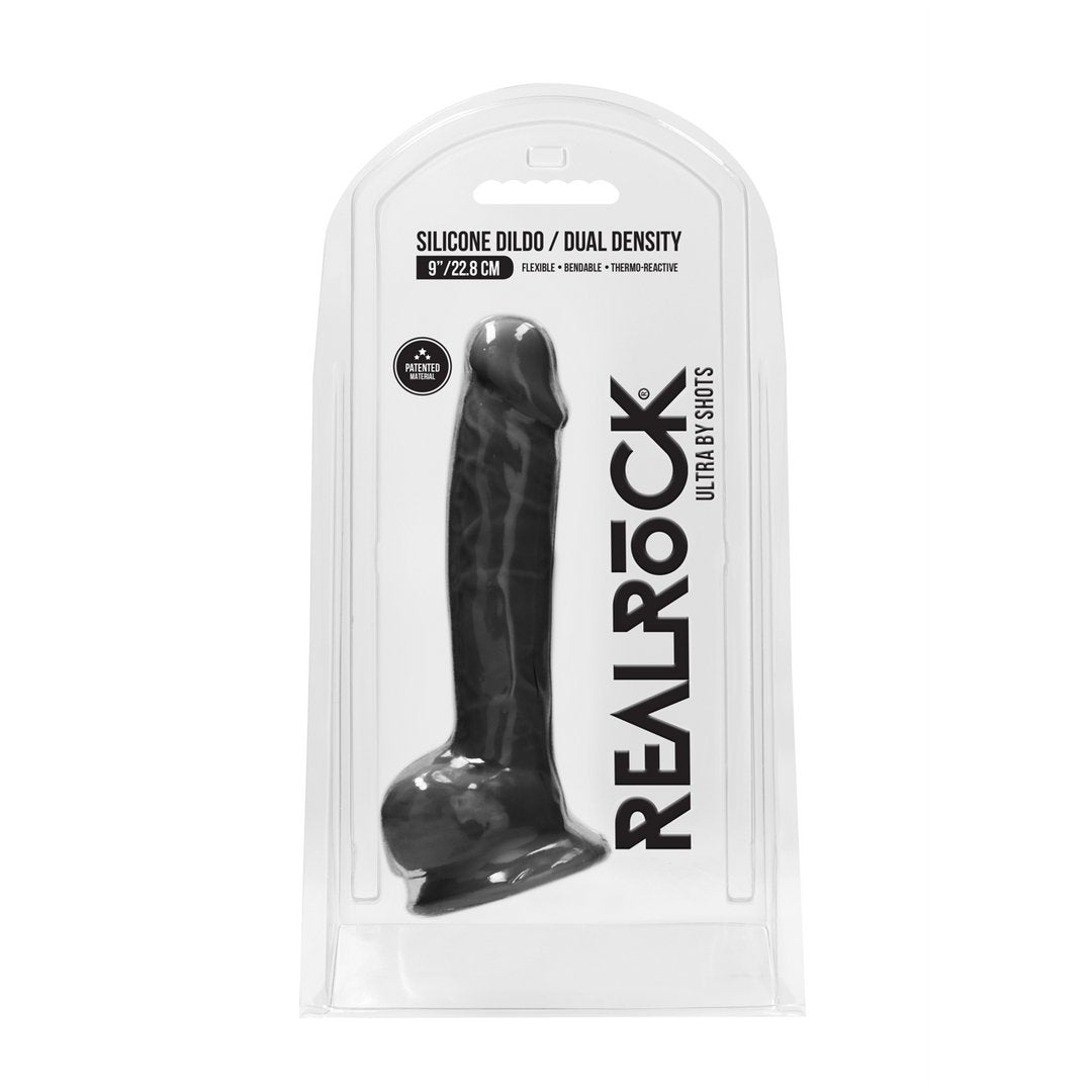 Siliconen Dildo met Ballen - 23 cm - EroticToyzProducten,Toys,Dildos,Realistische Dildo's,,GeslachtsneutraalRealRock by Shots