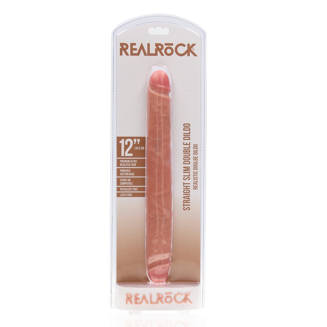 'Slim Double Ended Dildo 30,5 cm - Vleeskleurig' - EroticToyzDubbele Dildo'sRealRock by Shots