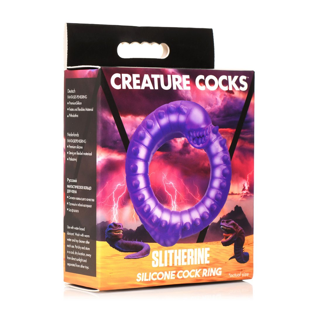 Slitherine Silicone Cock Ring Met Stekels - Paars - EroticToyzCockringenXR Brands