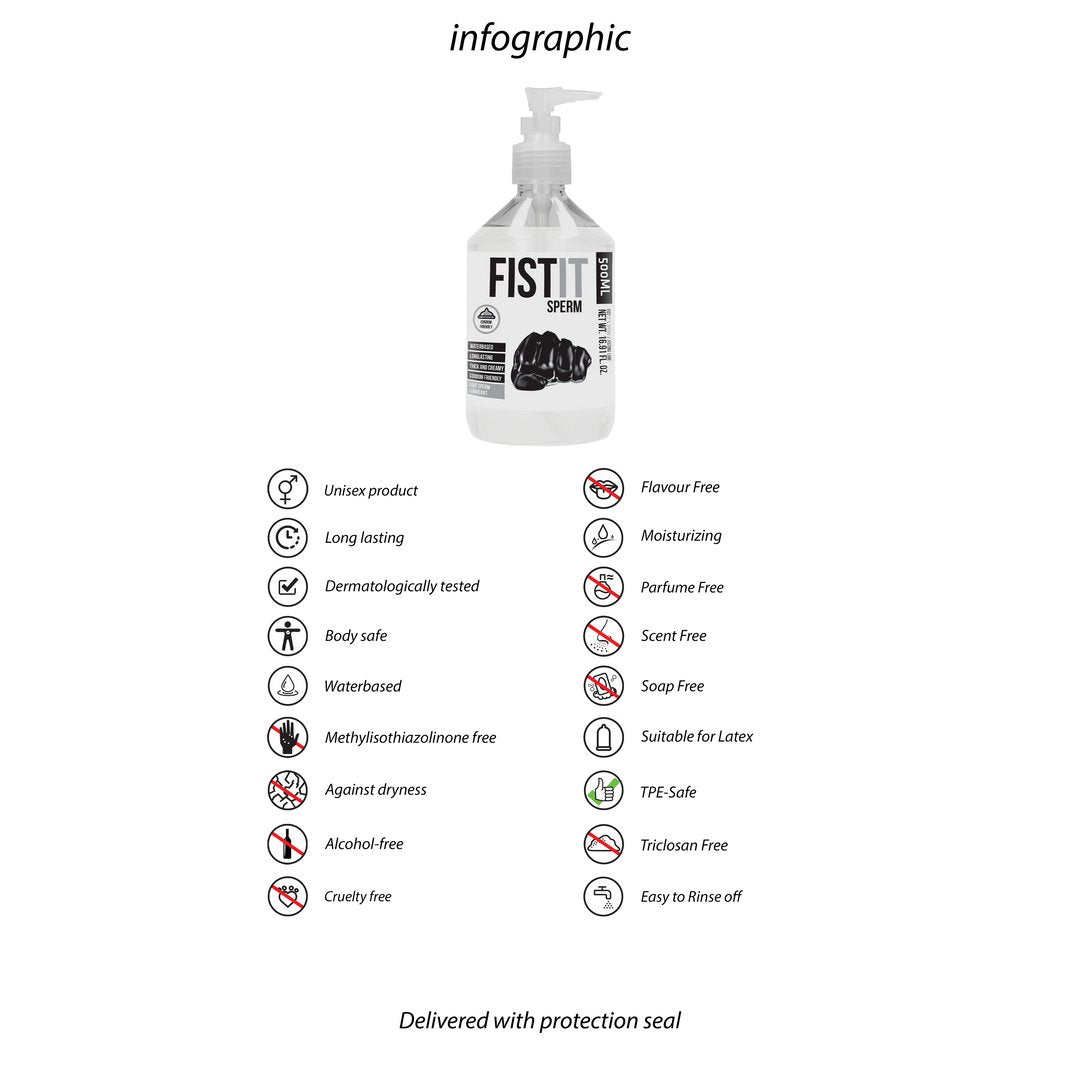 'Sperm Lube Realistisch Glijmiddel 500 ml - Transparant' - EroticToyzFisting GlijmiddelenFist It by Shots
