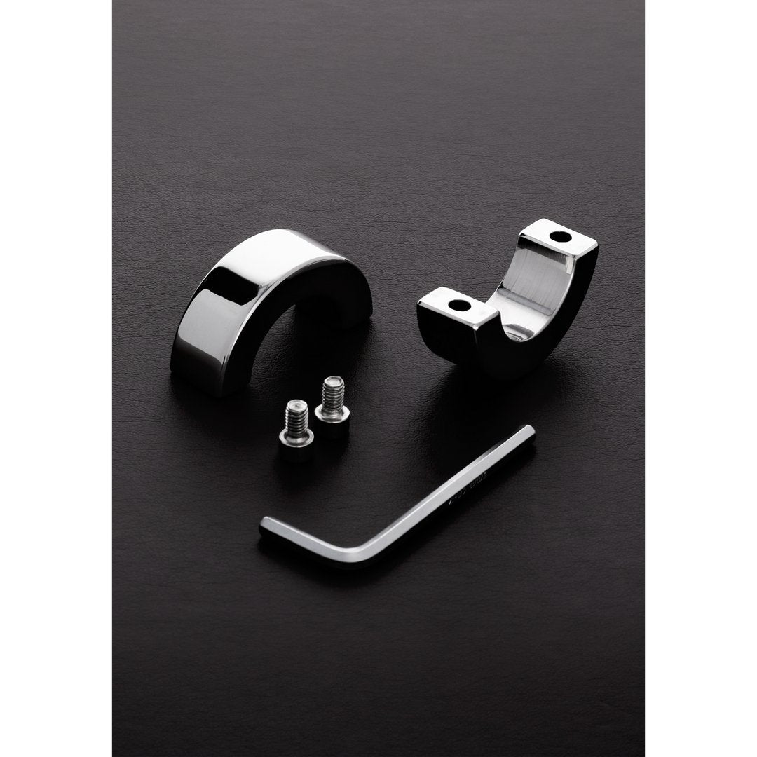 Stalen Ballstretcher - 2,0 cm Breed - 265 gram - Pleasureplay Ball StrapsSteel by Shots