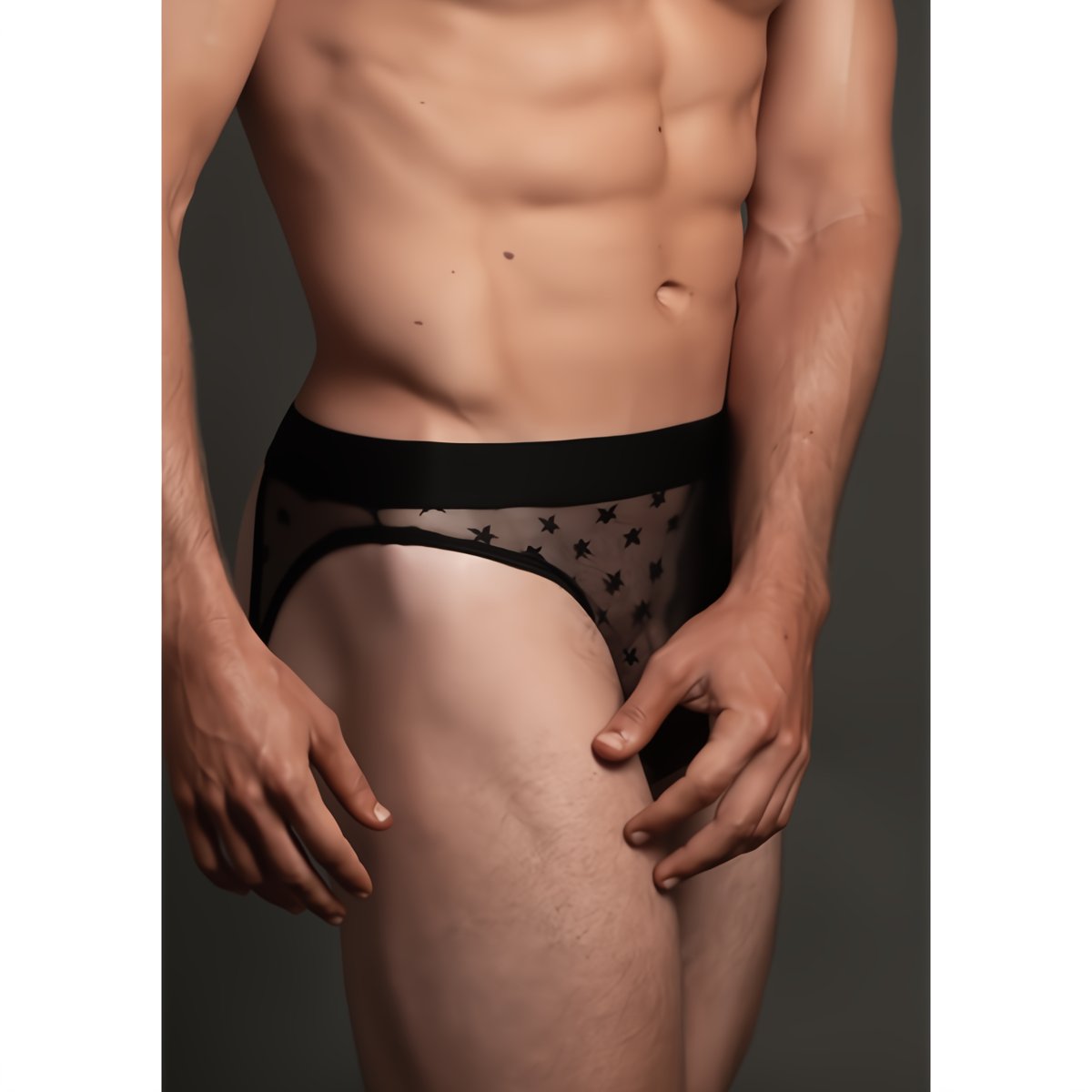 Sterren Open Slip met Open Achterkant - M - EroticToyzProducten,Lingerie,Lingerie voor Hem,Briefs,,MannelijkAllure