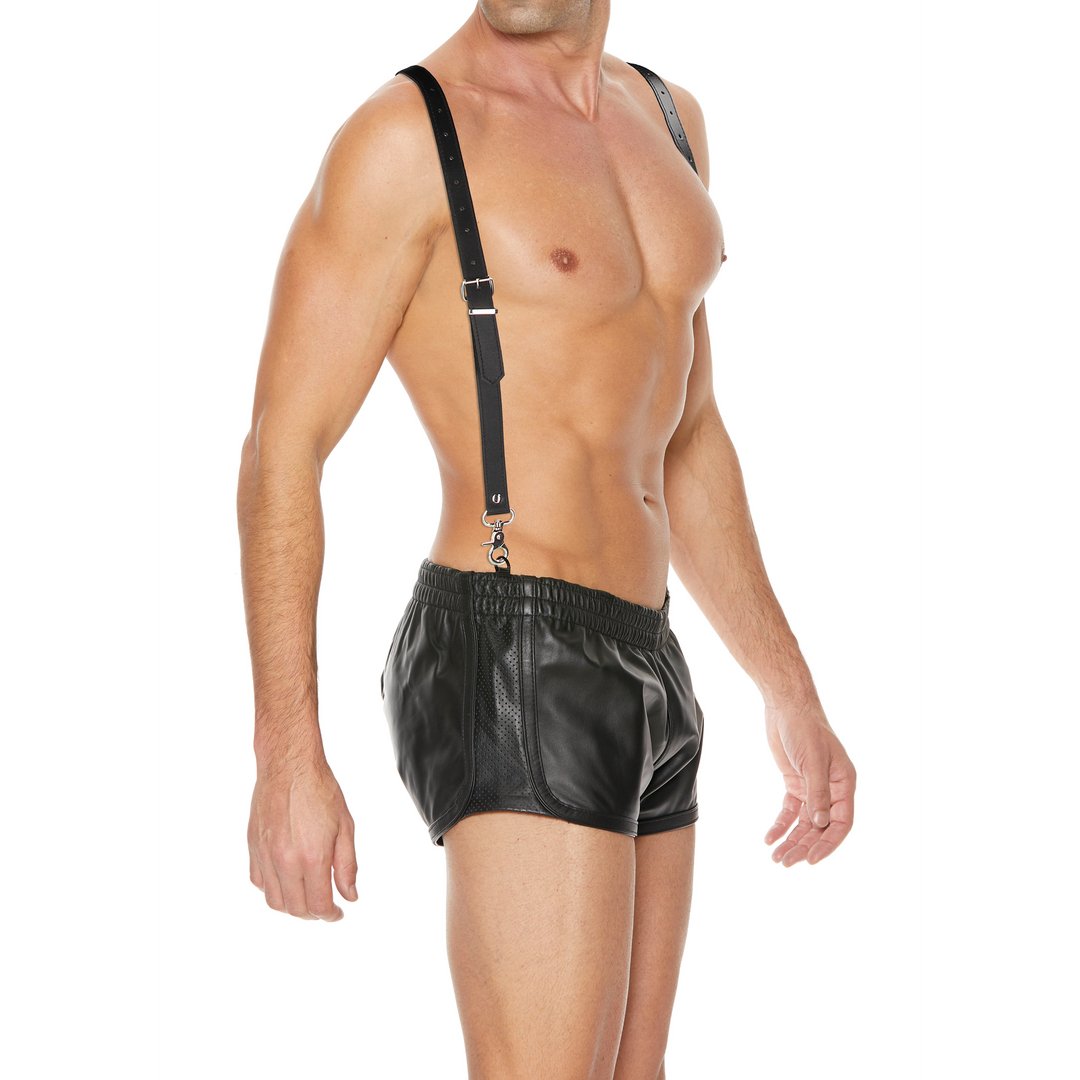 Stoere Splitleren Bretels voor Mannen - EroticToyzProducten,Toys,Fetish,Harnassen,Outlet,,MannelijkOuch! by Shots