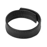 Strict Leather Velcro Cock Ring - Verstelbaar Leer Zwart - EroticToyzCockringenXR Brands