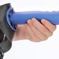 Hollow Strap - On - Gebogen en Gestructureerd - 20 cm - Metallic Blauw - Pleasureplay HolOuch! by Shots