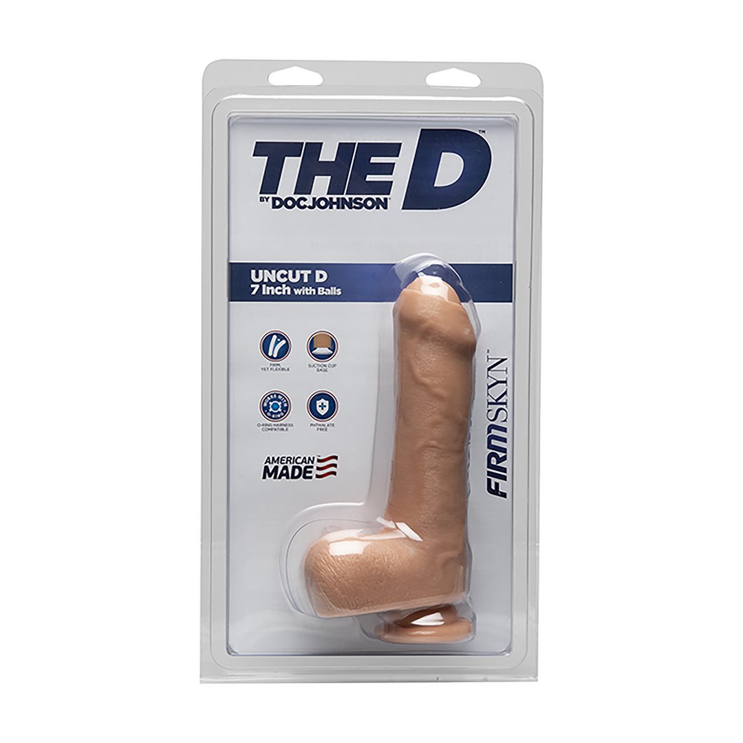 'The D Uncut Realistische Dildo Met Ballen 18 cm - Huidkleur' - EroticToyzRealistische Dildo'sDoc Johnson