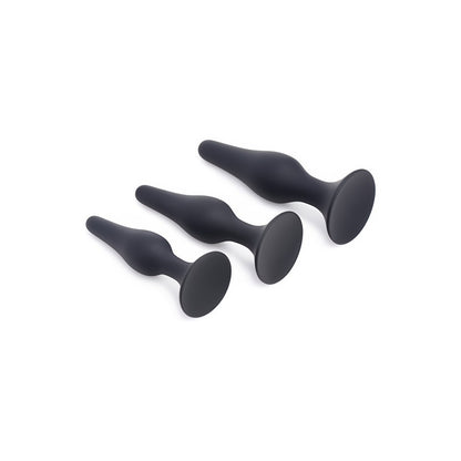 Triple Spire - Tapered Silicone Anal Trainer Set - 3 Pieces - Black - EroticToyzProducten,Toys,Anaal Toys,Buttplugs Anale Dildo's,Buttplugs Anale Dildo's Niet Vibrerend,,GeslachtsneutraalXR Brands